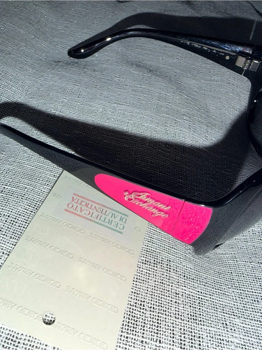 Authentic Vintage Armani Exchange Women's Sunglasses with Clear Graphic Case